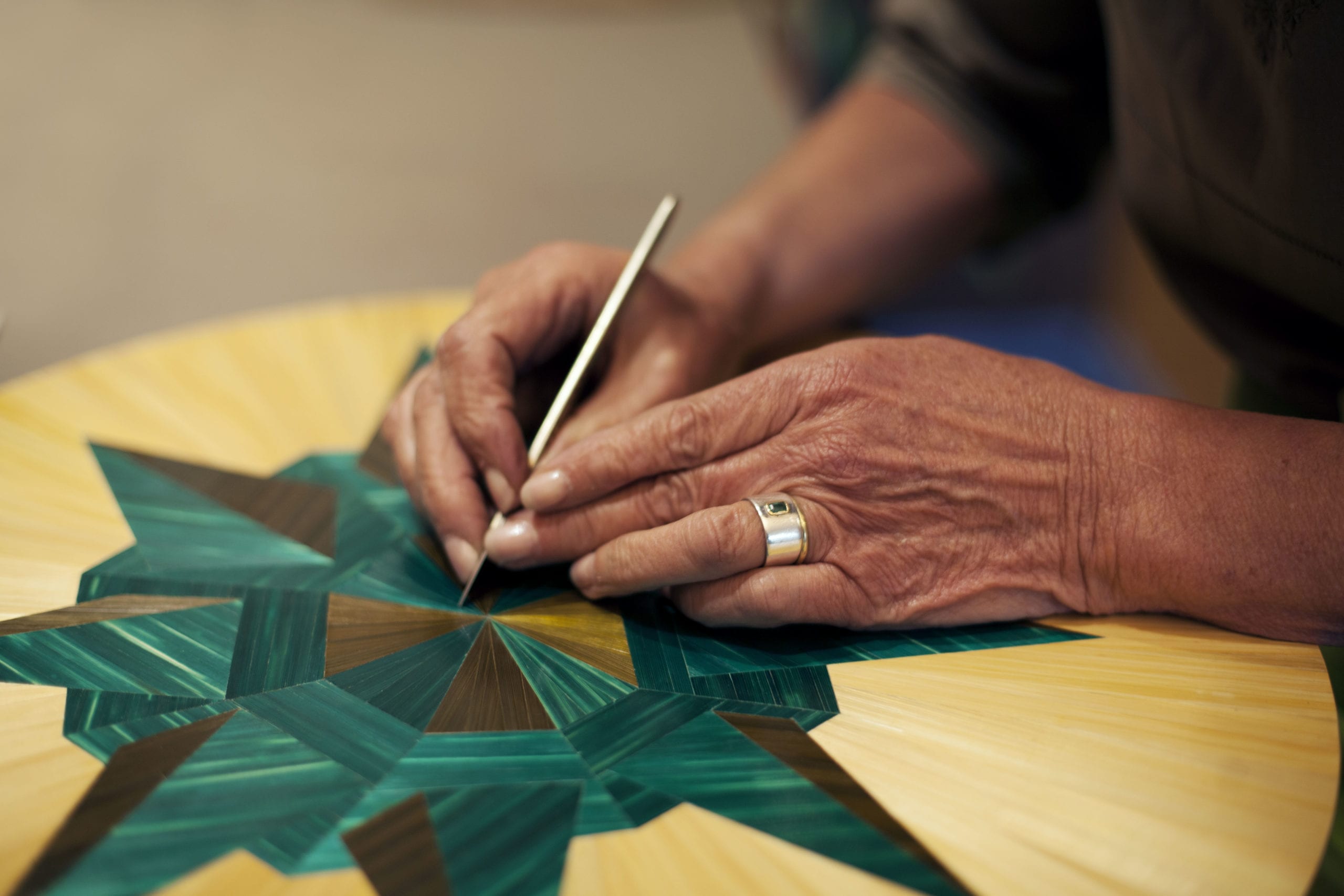 Louis Vuitton plaque and marquetry